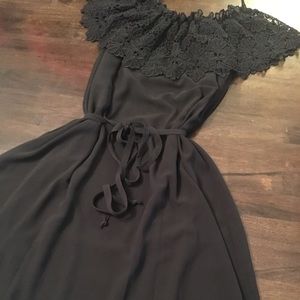 Black off the shoulder dress